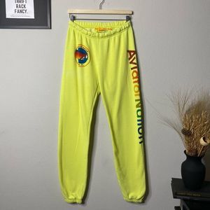 Aviator Nation Jogger Sweatpants Neon Size L
